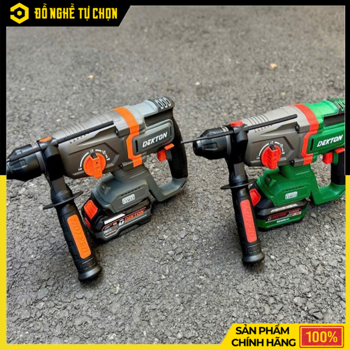 [THÂN] Máy Khoan Búa Pin 21V Dekton M21-RH2603C – Lực Đập 3.2J, Khoan Bê Tông 26mm, Hiệu Suất Mạnh Mẽ – Hàng Chính Hãng, Có VAT