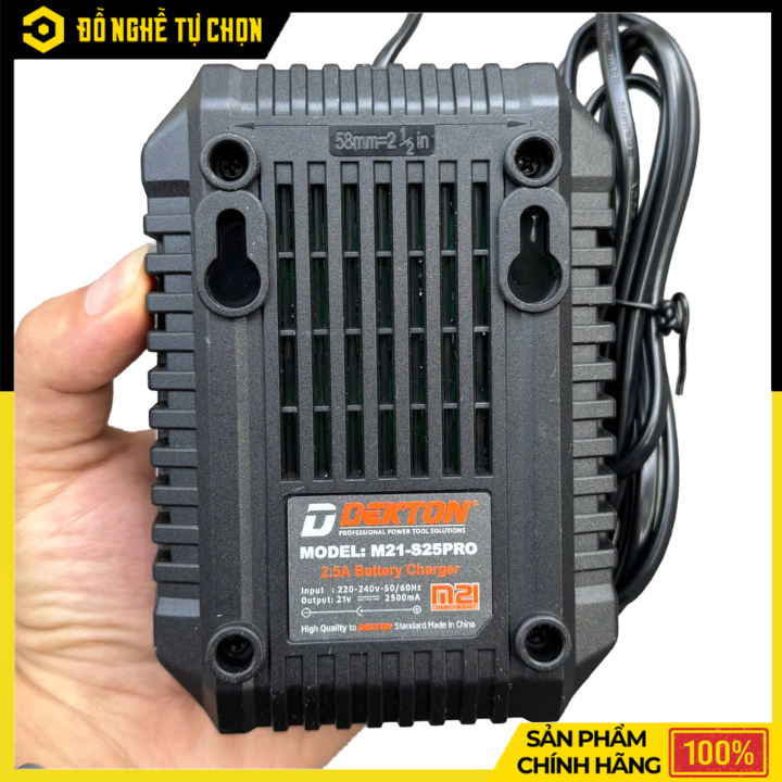 Đế Sạc Pin Dekton 21V 2.5A M21-S25Pro – Sạc Nhanh, An Toàn, Tương Thích Rộng – Hàng Chính Hãng, Có VAT