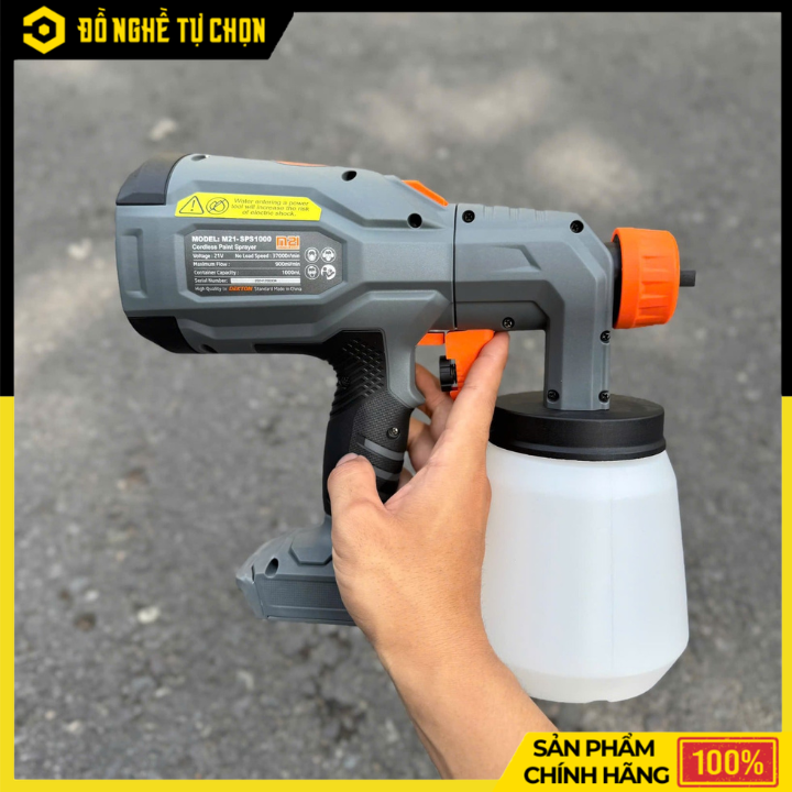 [THÂN] Máy Phun Sơn Dùng Pin Phổ Thông 21V Dekton M21-SPS1000 – Phun Mạnh, Đều Mịn, Linh Hoạt Mọi Không Gian, Hàng Chính Hãng, Có VAT