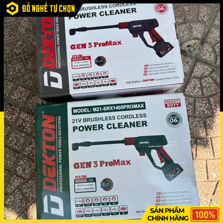 Máy rửa xe pin Dekton M21-SRX1405PROMAX – Áp lực mạnh 55 Bar, Motor Brushless, đa năng – tiện lợi - Hàng Chính Hãng Có VAT