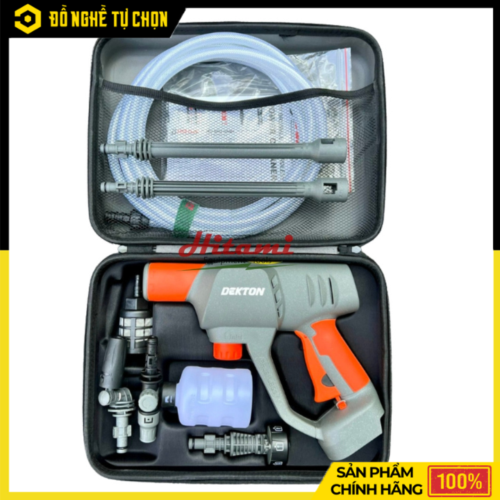 [THÂN] Máy Rửa Xe Chạy Pin 21V Dekton M21-SRX1406PROMAX (Chưa Pin & Sạc) – Áp Lực Mạnh 55Bar, Công Suất Lớn, Phun Rửa Linh Hoạt, Hàng Chính Hãng, Có VAT