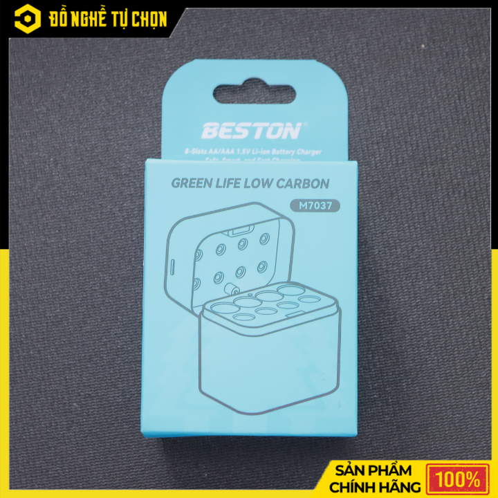 Hộp Sạc Pin Beston M7037 – Dành Cho Pin AA & AAA Lithium 1.5V – Sạc Nhanh, Độc Lập, An Toàn – Hàng Chính Hãng Có VAT