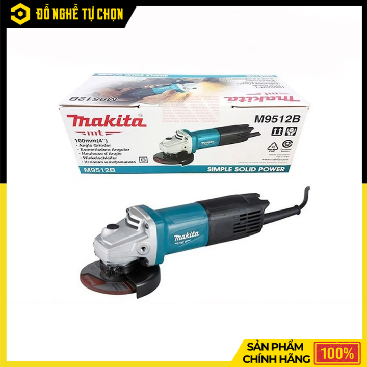 Máy Mài Góc Makita M9512B 100mm 720W – Công Tắc Đuôi An Toàn, Mài Cắt Mạnh Mẽ Cho Thợ Chuyên Nghiệp | Hàng Chính Hãng, Có VAT