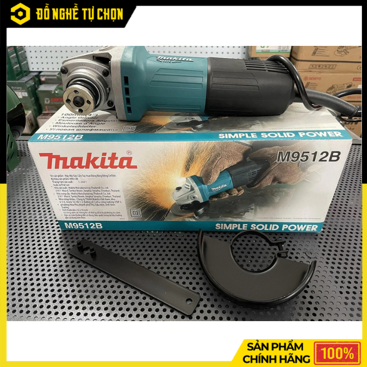 Máy Mài Góc Makita M9512B 100mm 720W – Công Tắc Đuôi An Toàn, Mài Cắt Mạnh Mẽ Cho Thợ Chuyên Nghiệp | Hàng Chính Hãng, Có VAT