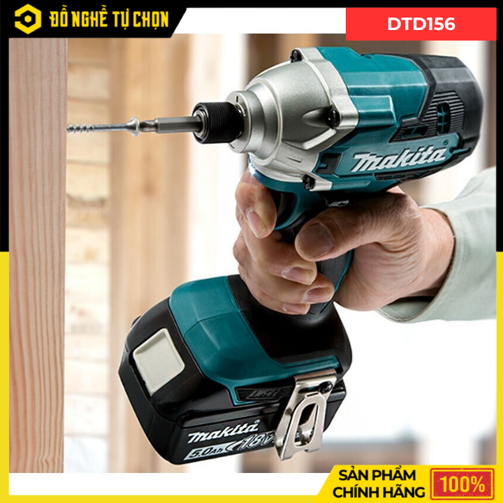 Combo Makita - Máy Vặn Vít Dùng Pin DTD156 + Pin 3.0Ah + Đế Sạc Nhanh