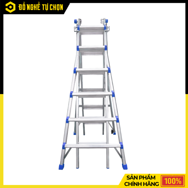 Thang Nhôm Gấp Đa Năng Nikawa NKE-46 Cao 5.6m Chuyên Dụng Cho Công Trình, Linh Hoạt Nhiều Tư Thế Sử Dụng | Hàng Chính Hãng, Có VAT
