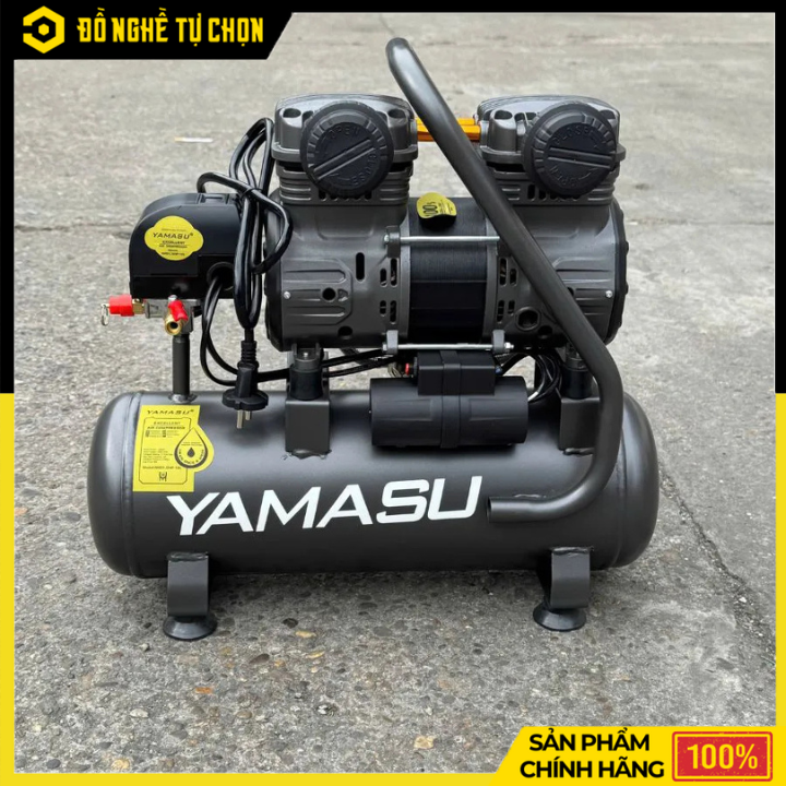 Máy Nén Khí Yamasu NKS 1.5HP – 12L Giảm Âm Không Dầu | Hàng Chính Hãng, Có VAT