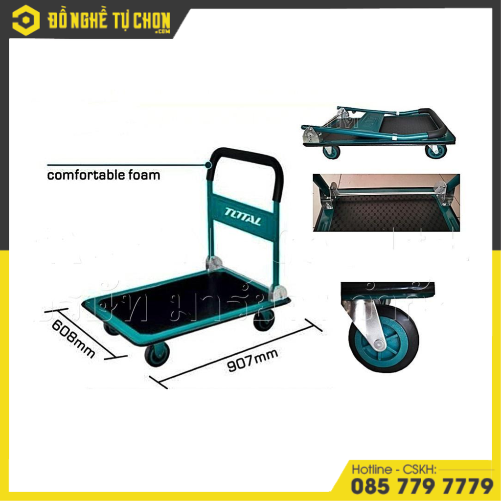 Xe đẩy hàng bằng tay có thể gập lại hiệu Total THTHP11502