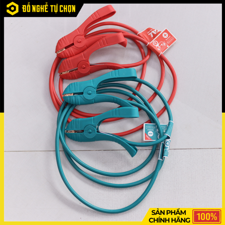 Dây cáp sạc bình ắc quy Total PBCA12001 – 200A – Dây đồng Ø8mm – Dài 2.5m – Hàng Chính Hãng Có VAT