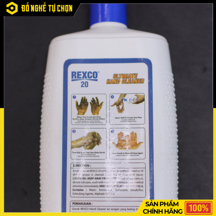 Xà Phòng Rửa Tay REXCO 20 – Chai 443.5ml – Sạch Nhanh, Dịu Nhẹ, Kháng Khuẩn – Hàng Chính Hãng Có VAT