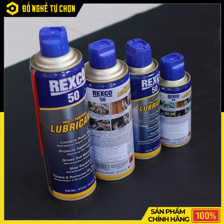 Dầu Đa Năng REXCO 50 – Chống Rỉ Sét, Bôi Trơn, Làm Sạch – 350ml – Hàng Chính Hãng Có VAT