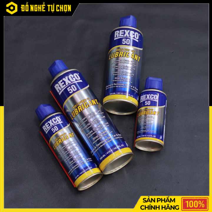 Dầu Bôi Trơn Đa Năng Lubricant Rexco 50 RX-SP0007 – 220ml – Chống Rỉ, Bôi Trơn, Làm Sạch – Hàng Chính Hãng Có VAT
