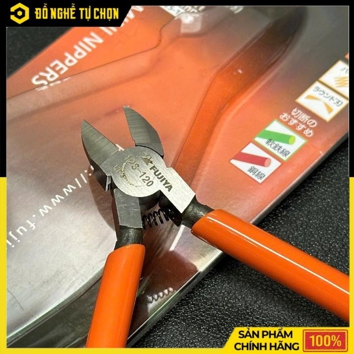Kìm Cắt Dây Điện Mini Fujiya 12S-120 – Lưỡi Bén – Cắt Dây Siêu Mỏng – Dài 120mm – Chính Hãng Có VAT