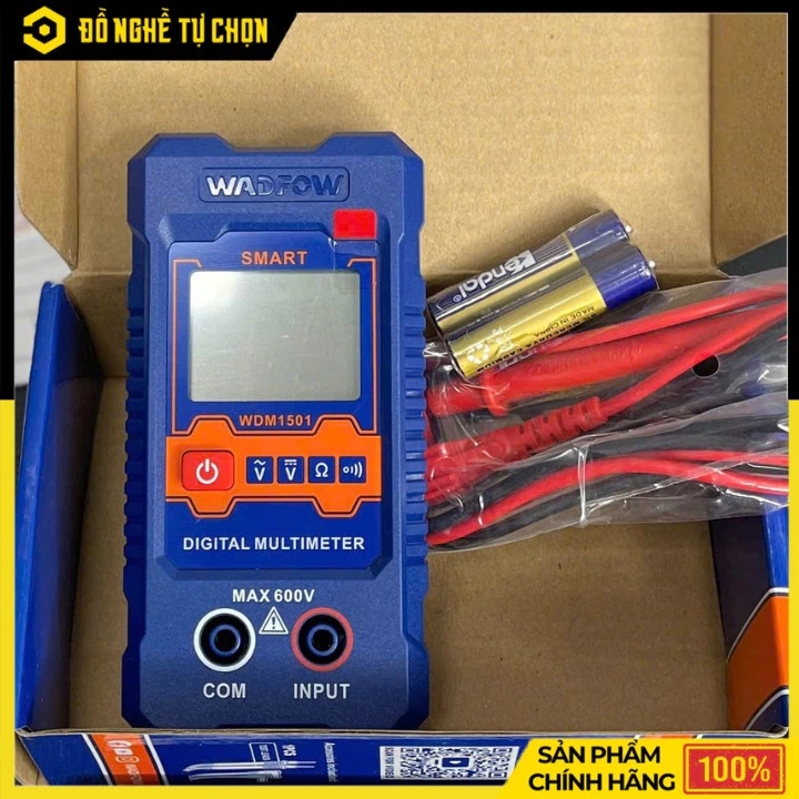 Đồng Hồ Vạn Năng Kỹ Thuật Số Wadfow WDM1501 – 600V – Hiển Thị RMS 2000 Số – Phạm Vi Tự Động – Hàng Chính Hãng Có VAT