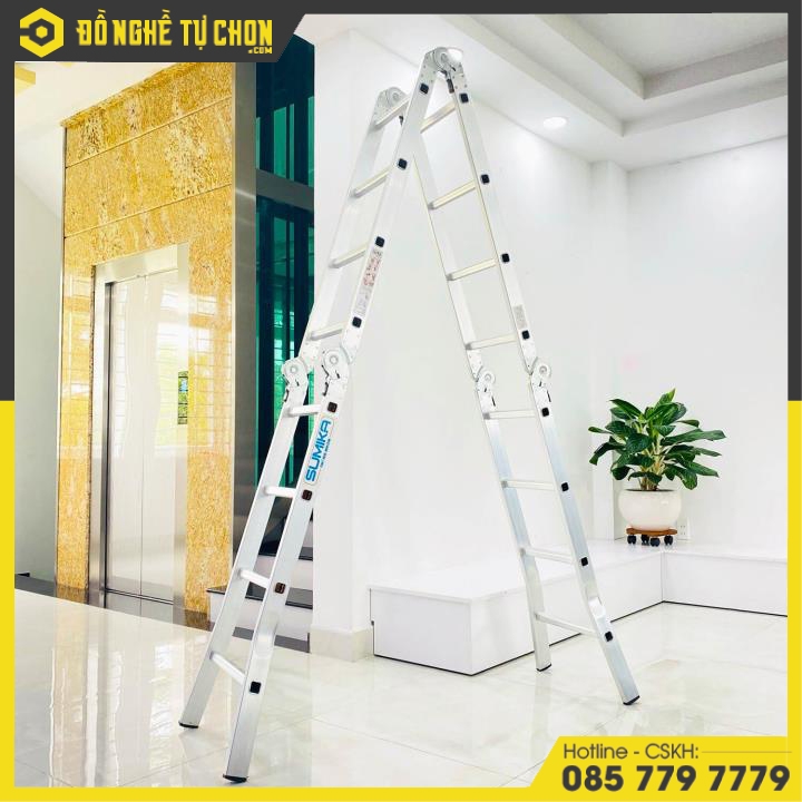 Thang Nhôm Gấp Đa Năng 4 Đoạn - 16 Bậc Sumika SK604