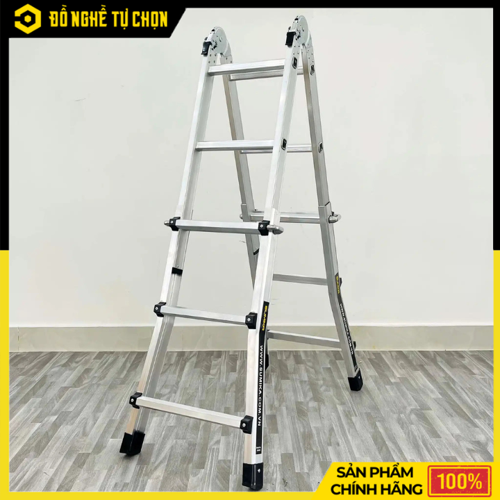 Thang Nhôm Chữ A Rút Lồng Sumika SKM404A – Đa Năng, An Toàn, Chịu Tải Lớn | Hàng Chính Hãng, Có VAT