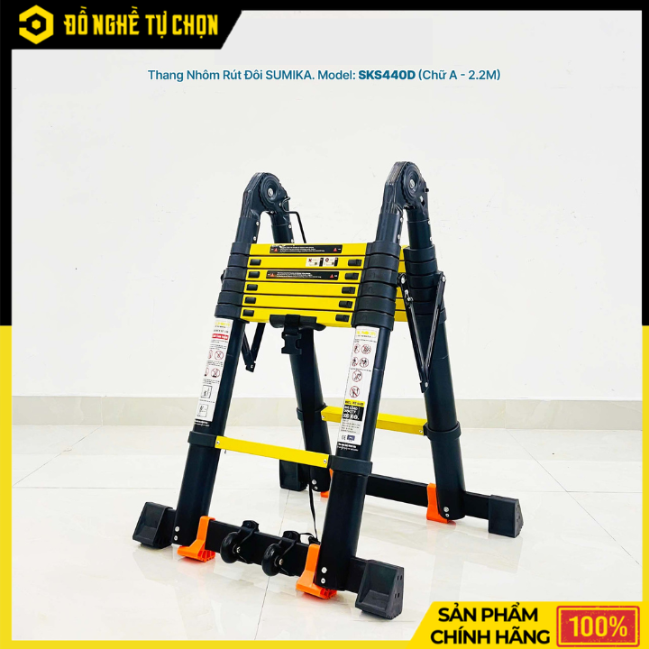 Thang Nhôm Rút Đôi Sumika SKS440D Sơn Tĩnh Điện 2m2 – Gọn Nhẹ, Đa Năng, An Toàn Khi Sử Dụng | Hàng Chính Hãng, Có VAT