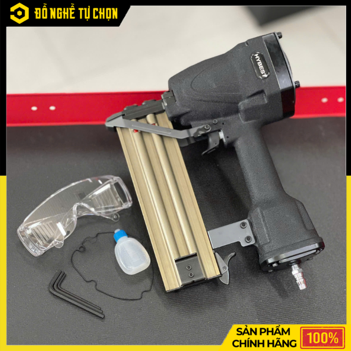 Súng Bắn Đinh Thẳng Khí Nén HyBest ST64E Dùng Đinh AT & ST Cho Bê Tông Gỗ Cứng | Hàng Chính Hãng, Có VAT