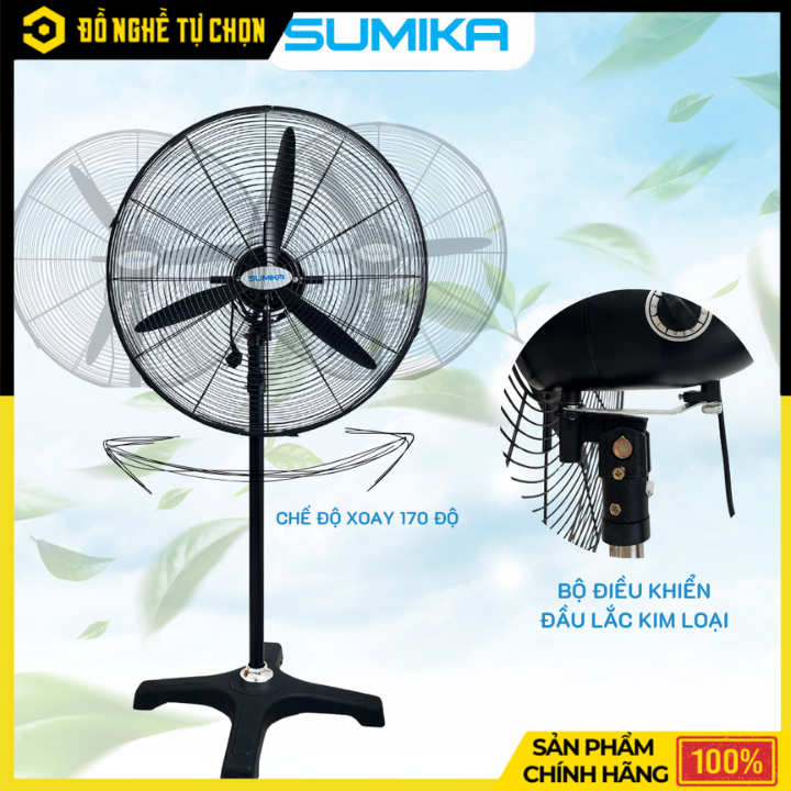 Quạt Công Nghiệp Đứng Sumika ST650 – Gió Mạnh, Tiết Kiệm Điện, Bền Bỉ Cho Mọi Không Gian Rộng, Hàng Chính Hãng Có VAT