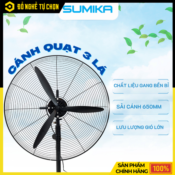 Quạt Công Nghiệp Đứng Sumika ST650 – Gió Mạnh, Tiết Kiệm Điện, Bền Bỉ Cho Mọi Không Gian Rộng, Hàng Chính Hãng Có VAT