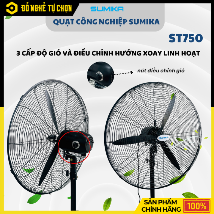 Quạt Công Nghiệp Dạng Đứng Sumika ST750 – Lưu Lượng Gió Lớn, Hoạt Động Mạnh Mẽ, Bền Bỉ, Hàng Chính Hãng Có VAT