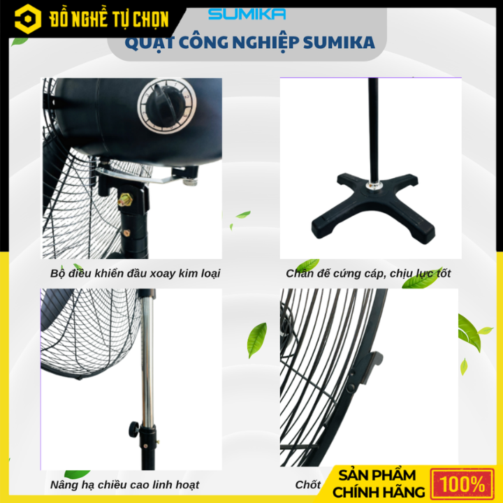 Quạt Công Nghiệp Dạng Đứng Sumika ST750 – Lưu Lượng Gió Lớn, Hoạt Động Mạnh Mẽ, Bền Bỉ, Hàng Chính Hãng Có VAT