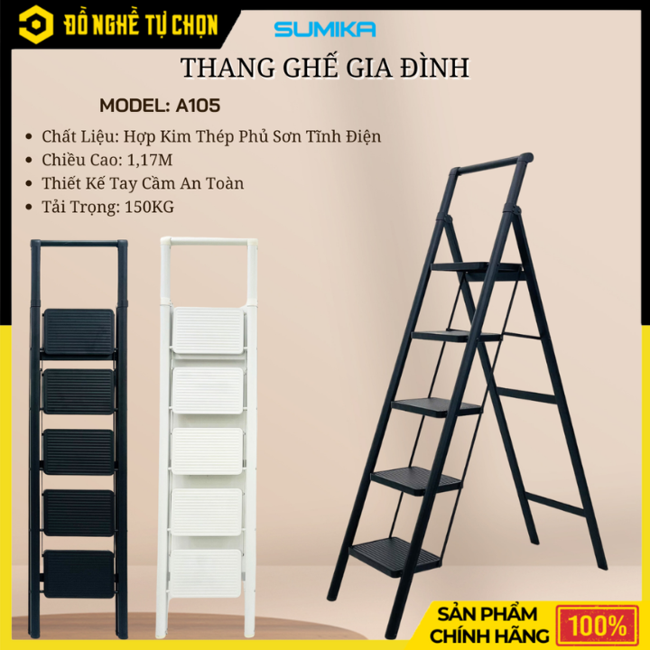 Thang nhôm ghế 5 bậc SUMIKA A105