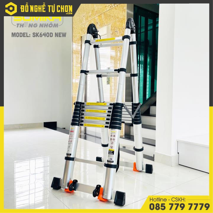 Thang nhôm rút đôi 6.4m Sumika SK640D NEW
