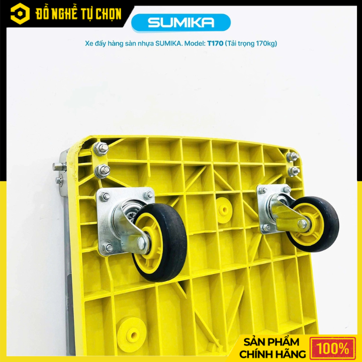 Xe Đẩy Hàng Sàn Nhựa SUMIKA T170 – Gọn Nhẹ, Chở Hàng 170kg | Hàng Chính Hãng, Có VAT