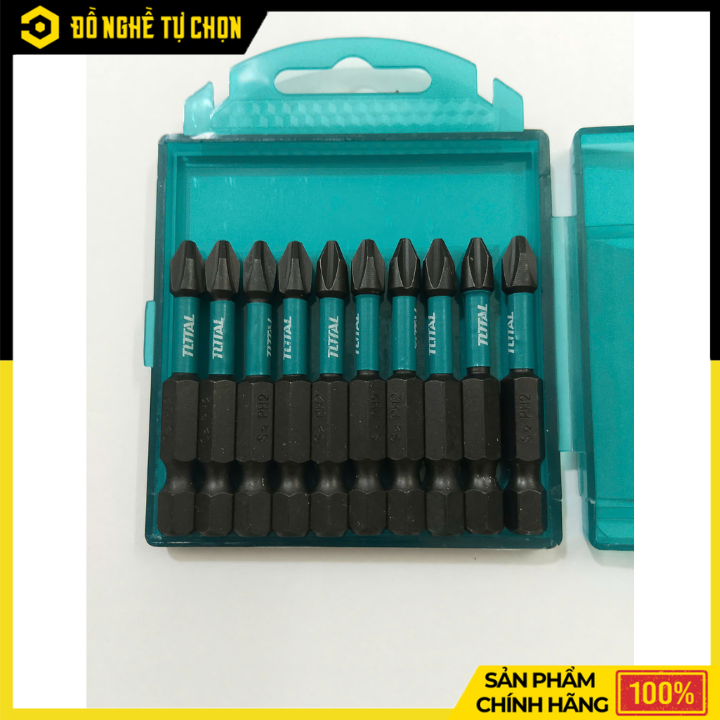 Bộ Mũi Bắt Vít Có Từ PH2x50mm Total TACIM16PH223 | Hàng Chính Hãng, Có VAT