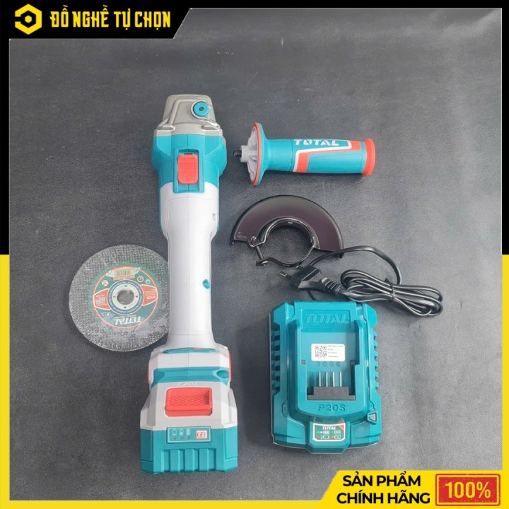 Máy mài góc không chổi than dùng pin 20V Total TAGLI261021 - Hàng Chính Hãng, Có VAT