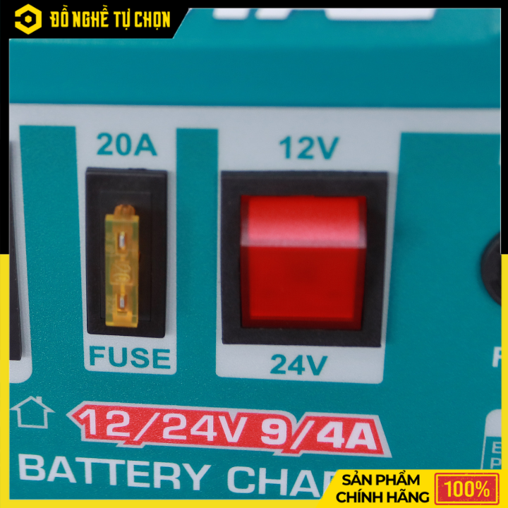 Máy Sạc Bình Ắc Quy TOTAL TBC1601 – 12V/24V – Dòng Sạc 12A – Phù Hợp Xe Máy, Ô Tô, Bình Ắc Quy 180Ah – Hàng Chính Hãng Có VAT