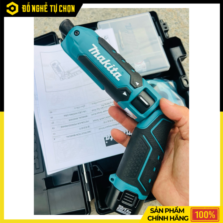 Máy Vặn Vít Gấp Dùng Pin Li-ion 7.2V Makita TD023DSE Nhỏ Gọn Linh Hoạt Kèm 2 Pin 1 Sạc – Hàng Chính Hãng, Có VAT