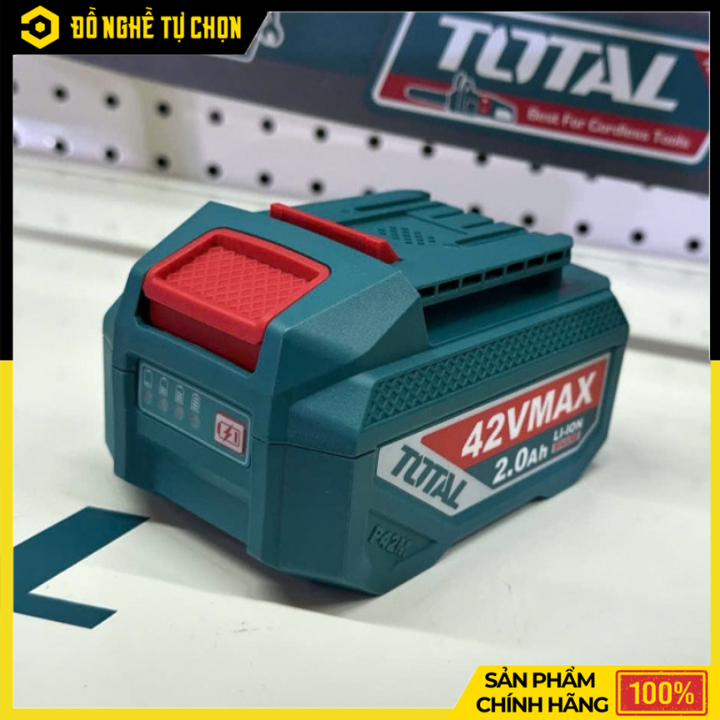 Pin Lithium 42V 2.0Ah Total TFBLI42201 – Dung Lượng Ổn Định, Sạc Nhanh, Tương Thích Dòng P42M | Hàng Chính Hãng, Có VAT