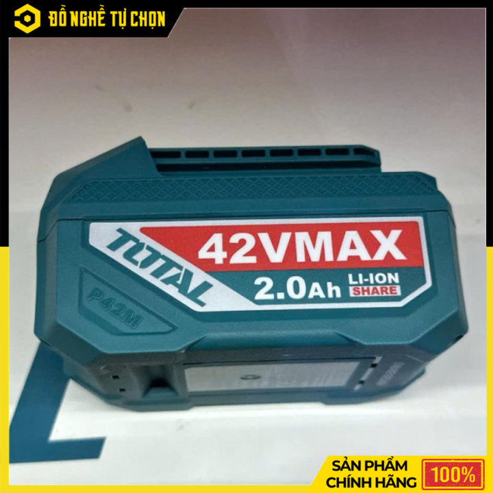 Pin Lithium 42V 2.0Ah Total TFBLI42201 – Dung Lượng Ổn Định, Sạc Nhanh, Tương Thích Dòng P42M | Hàng Chính Hãng, Có VAT
