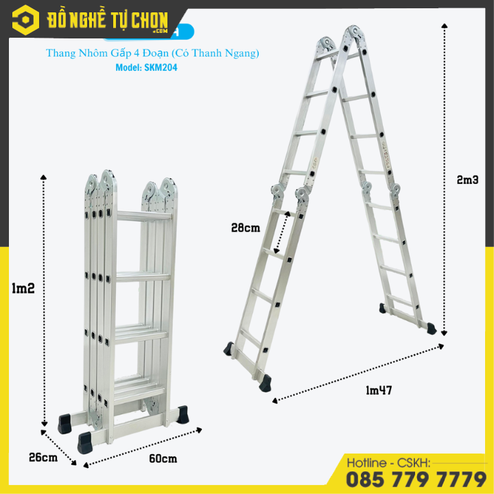 Thang Nhôm Gấp Đa Năng Sumika SKM204