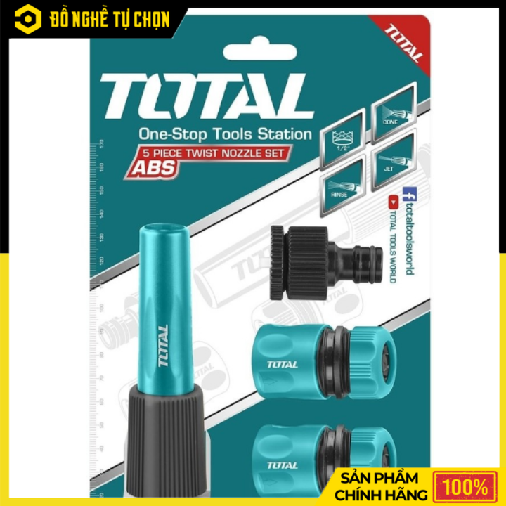 Bộ 5 Khớp Nối Dùng Cho Máy Xịt Rửa Total THHCS05122 – Kết Nối Nhanh, Bền Bỉ, Dễ Sử Dụng | Hàng Chính Hãng, Có VAT