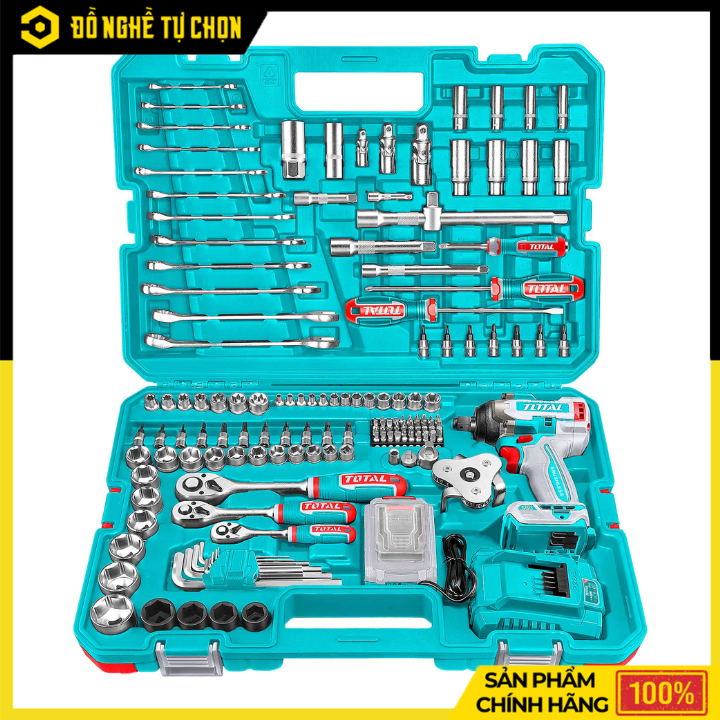 Combo Máy Siết Bu Lông Total TIWLI2050 Kèm 152 Phụ Kiện THKTHP31522 | Hàng Chính Hãng, Có VAT