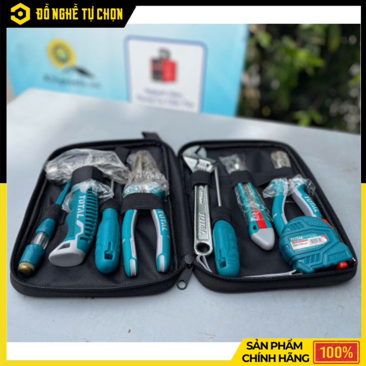 Bộ Đồ Nghề Cầm Tay 8 Chi Tiết Total THKTHP90086 Đa Năng, Gọn Nhẹ, Đầy Đủ Dụng Cụ Sửa Chữa Gia Đình | Hàng Chính Hãng, Có VAT