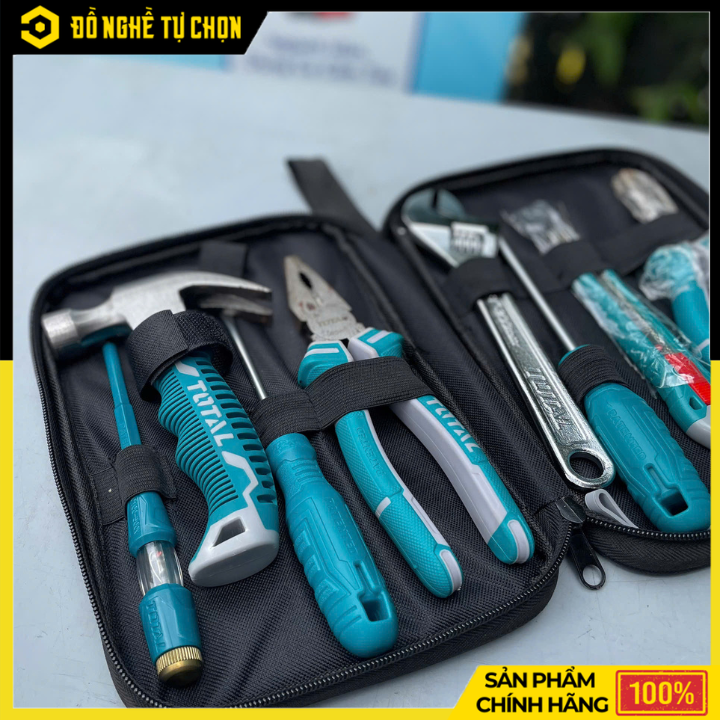 Bộ Đồ Nghề Cầm Tay 8 Chi Tiết Total THKTHP90086 Đa Năng, Gọn Nhẹ, Đầy Đủ Dụng Cụ Sửa Chữa Gia Đình | Hàng Chính Hãng, Có VAT