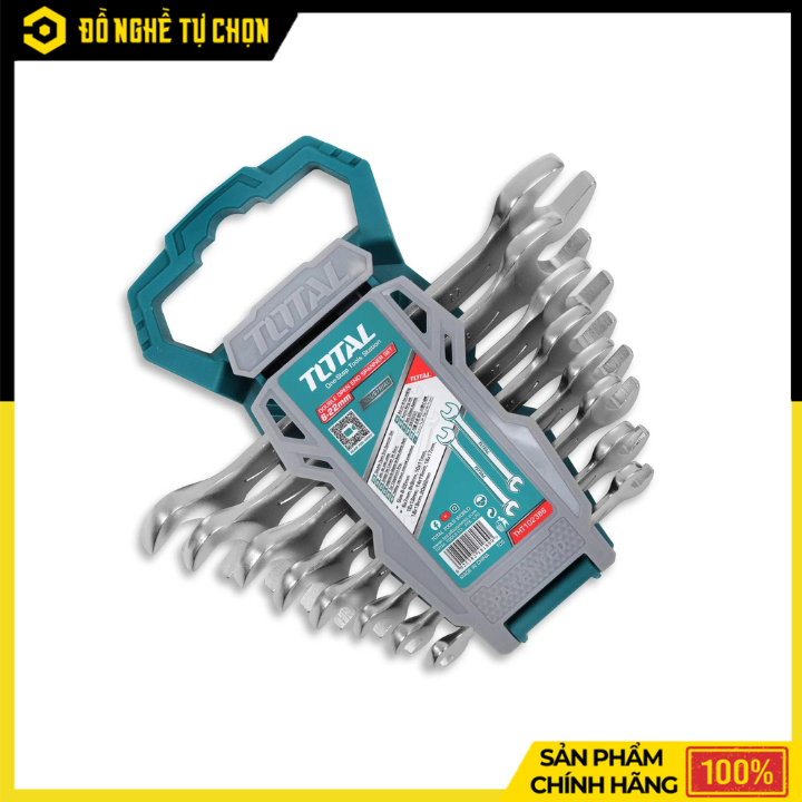 Bộ Cờ Lê 2 Đầu Miệng 8 Chi Tiết Total THT102386 (6–22mm) – Đầy Đủ Kích Thước, Chắc Chắn, Dễ Sử Dụng | Hàng Chính Hãng, Có VAT