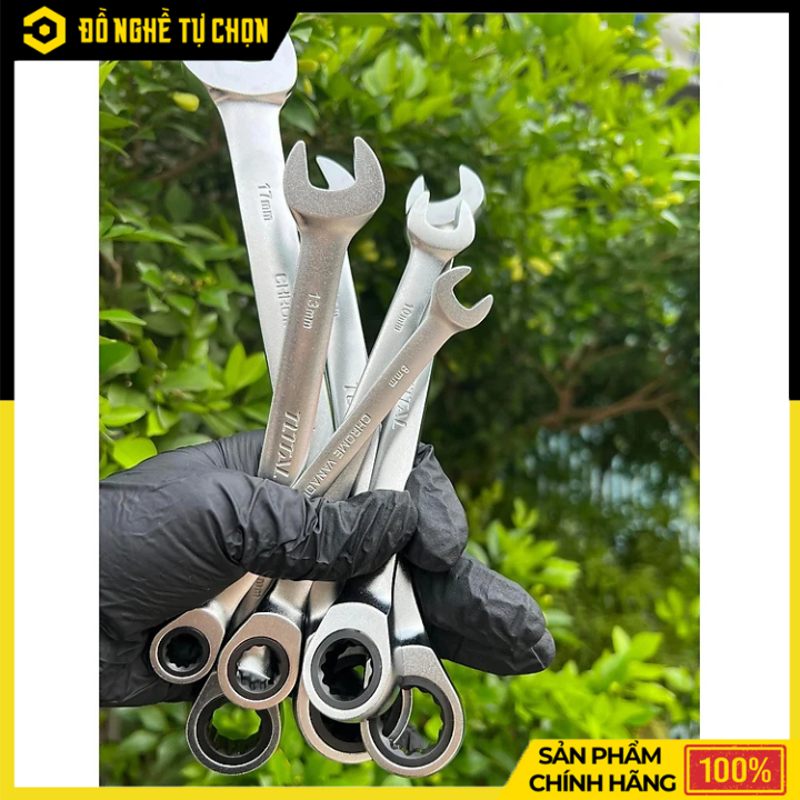 Bộ 6 Cờ Lê Miệng Vòng 2 Chiều Total THT102RK566 – Bền Bỉ, Tiện Dụng Cho Mọi Công Việc | Hàng Chính Hãng, Có VAT