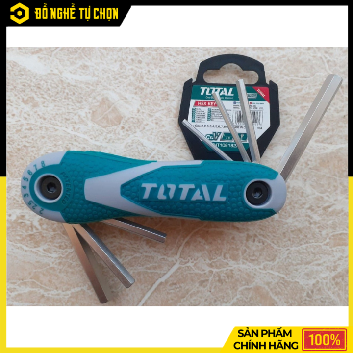 Bộ Lục Giác Xếp 8 Chi Tiết Total THT1061826 – 2-8mm Gọn Nhẹ, Tiện Lợi | Hàng Chính Hãng, Có VAT