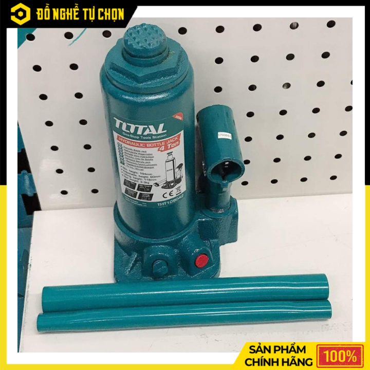 Con Đội Thủy Lực Total THT109042 Tải Trọng 4 Tấn Nâng Xe Nhanh Chóng, An Toàn Và Bền Bỉ | Hàng Chính Hãng, Có VAT