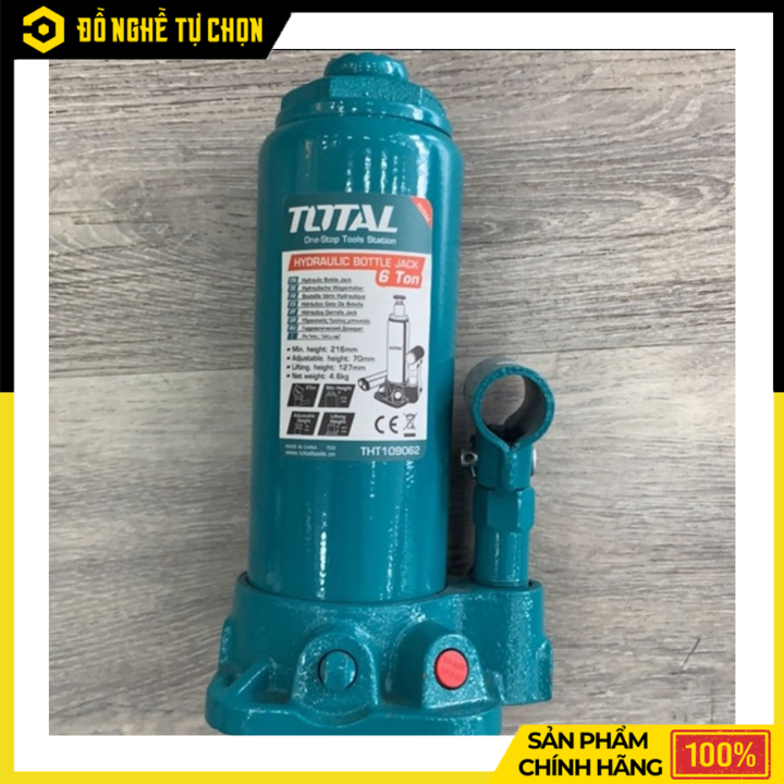 Con Đội Thủy Lực Total THT109062 Tải Trọng 6 Tấn Nâng Hạ Mạnh Mẽ, An Toàn Cho Ô Tô Và Thiết Bị Nặng | Hàng Chính Hãng, Có VAT