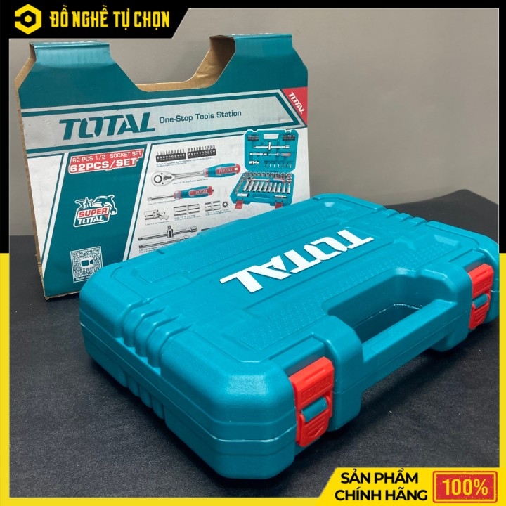 Bộ 62 đầu tuýp 1/2 inch hiệu Total THT121602