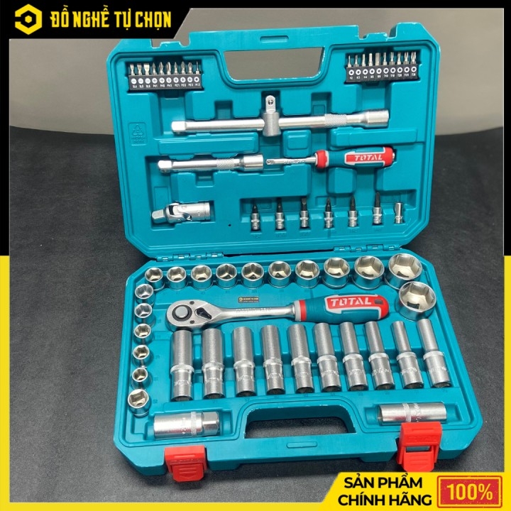 Bộ 62 đầu tuýp 1/2 inch hiệu Total THT121602