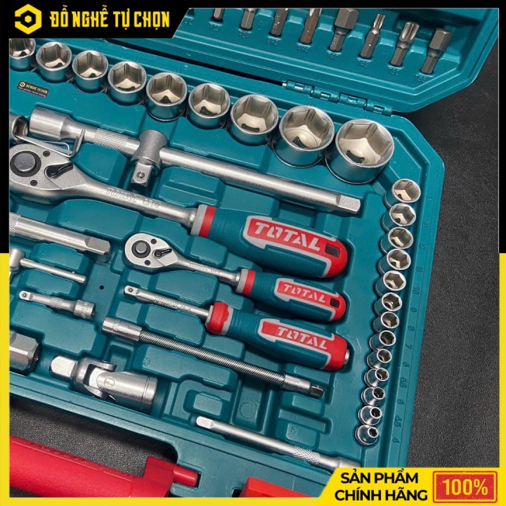 Bộ 94 đầu tuýp  1/4 inch &1/2 inch hiệu Total THT421942