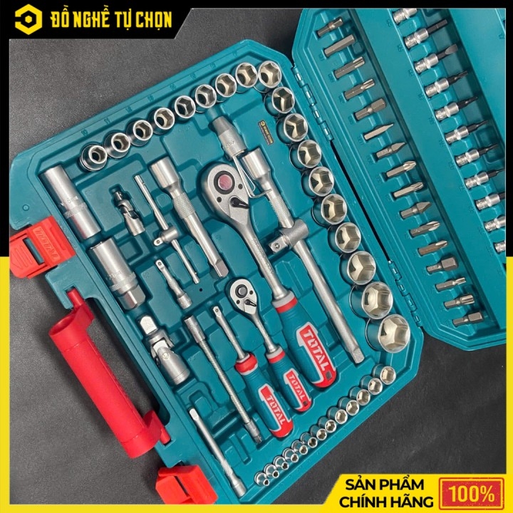 Bộ 94 đầu tuýp  1/4 inch &1/2 inch hiệu Total THT421942