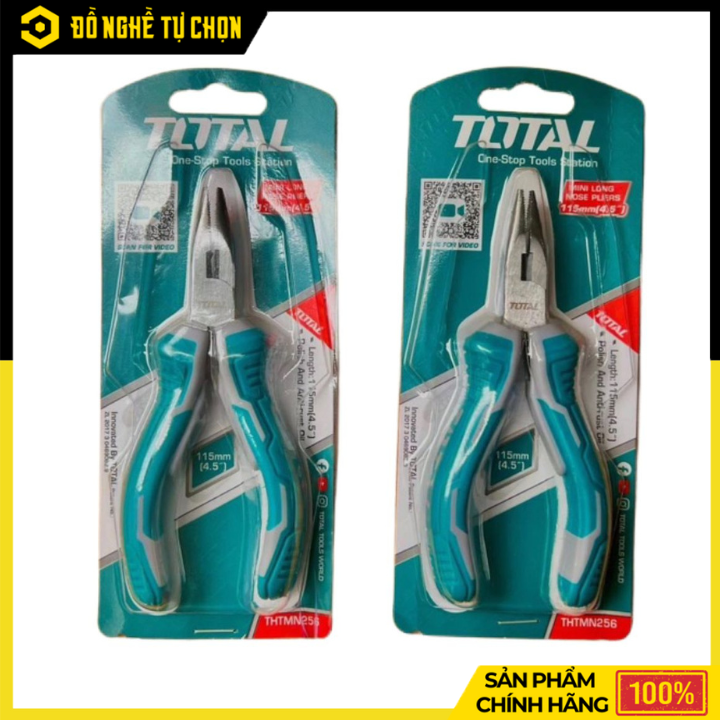 Kìm Mũi Nhọn Mini 115mm Total THTMN256 – Gọn Nhẹ, Chính Xác, Dễ Thao Tác | Hàng Chính Hãng, Có VAT